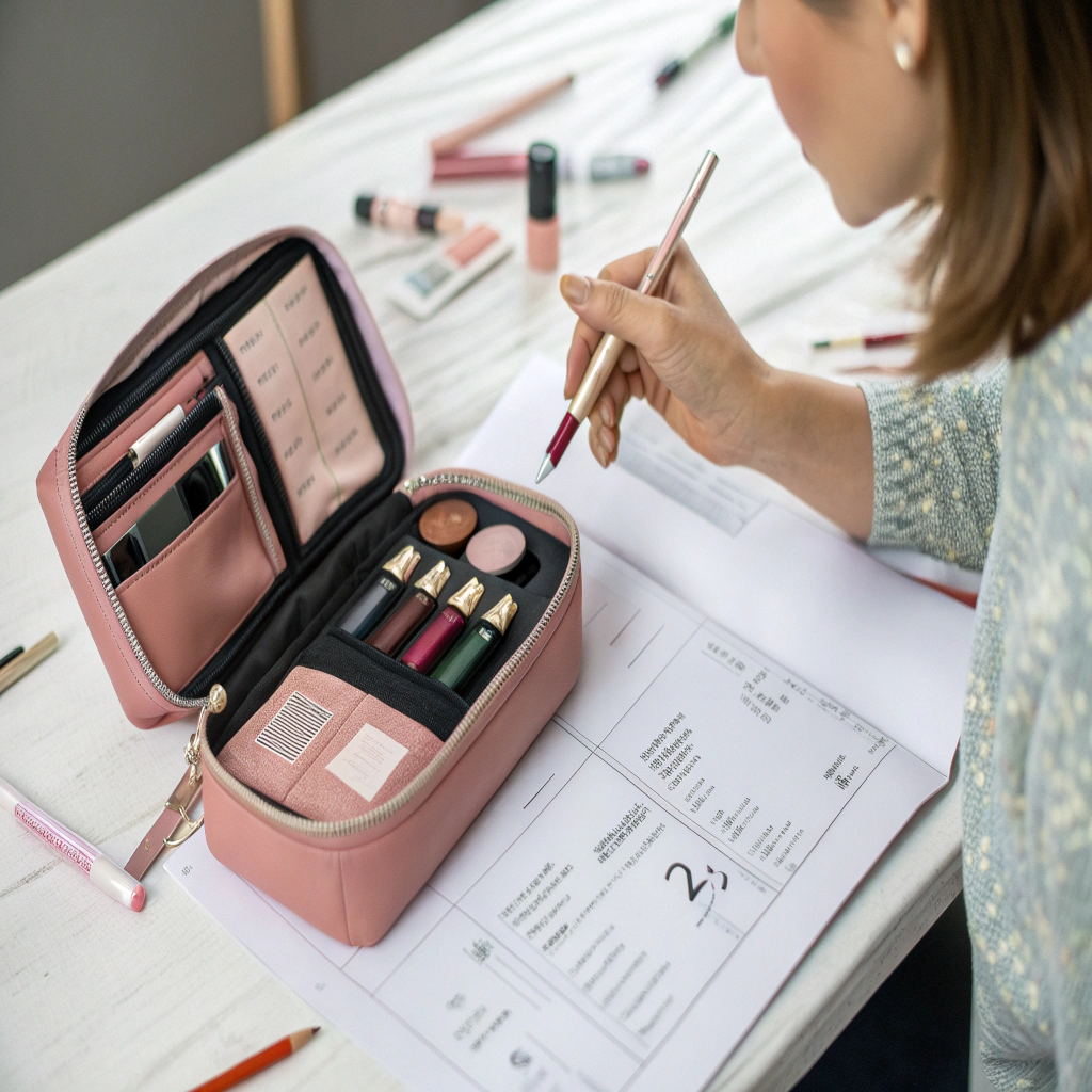 Makeup Bag Customization and Sampling Process