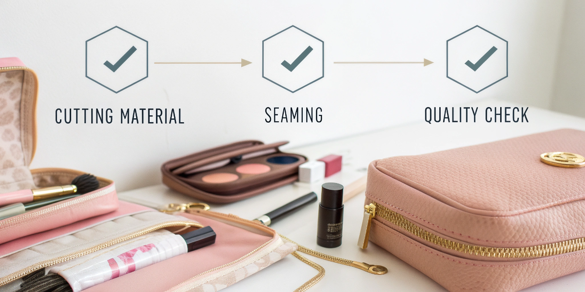 Private Label Cosmetic Bag Production Flowchart